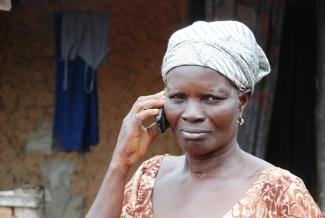 Mobile phone user in Ghana