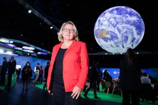 picture-alliance As Federal Minister of the Environment, Schulze represented Germany at the Glasgow climate summit.