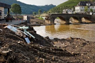 Hochwasserschäden in Deutschland im letzten Sommer.