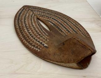 The Ndoome shield was used for ritual dancing, not fighting.