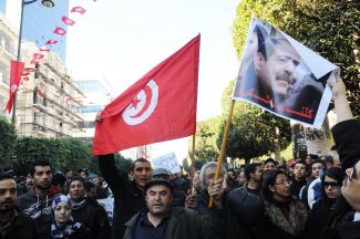 No rule of law after the Arab spring: the assassination of Tunisian opposition leader Belaid Chokri sparked new protests in February.