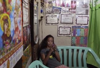 Young slum dweller in the Manila agglomeration.