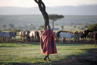 Masai herder in Kenya: GDP statistics do not accurately reflect standards of living in the rural areas of developing countries.
