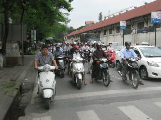 Every single person matters: traffic in Hanoi.
