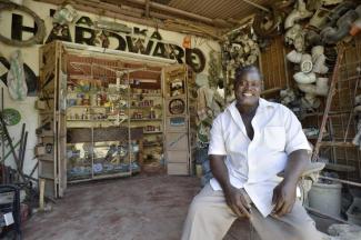 Someon Otieno from Kenya has started a hardware store in spite of his walking disability.