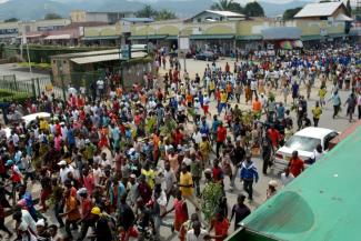 Burundi is a troubled country – protest rally in Bujumbura in February.