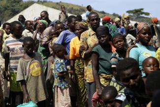 Burundian refugees making their way to Tanzania at the end of 2015.