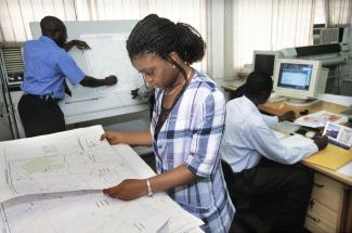 Remote sensing lab at the Uiversity of Ghana