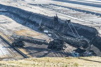Germany continues to extract climate-destroying brown coal at mines like this in Garzweiler, North Rhine-Westphalia.