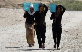 Many Yezidi women had to flee their homes in Northern Iraq due to assaults by ISIS militias and are know facing violence and harsh living conditions.