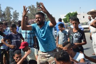 Protests in Tunisia in September 2016.