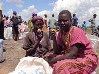 South Sudanese refugees in Palorinya refugee camp, Uganda.