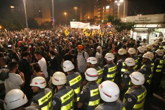 Rally against the World Cup in São Paulo on 15 May.