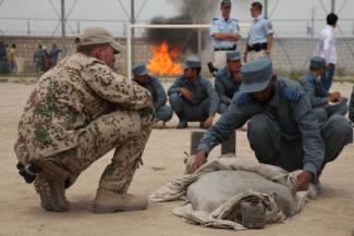 A training camp for Afghan police forces under the purview of the Bundeswehr.