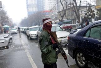 Taliban fighter in Kabul, Afghanistan.