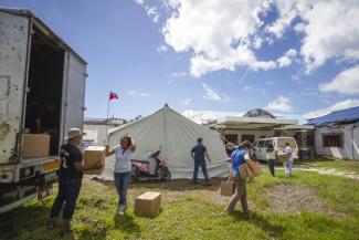 Action medeor supplied medicines to the Philippines in the wake of the 2013 Typhoon Haiyan: Albino M. Duran Memorial Hospital in Balangiga.