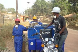 Klin Bo Services uses motorised three-wheelers to collect rubbish.