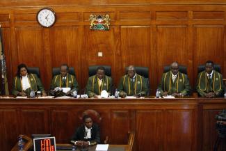 Sayyid Azim/AP Photo/picture-alliance Supreme Court justices in Kenya.