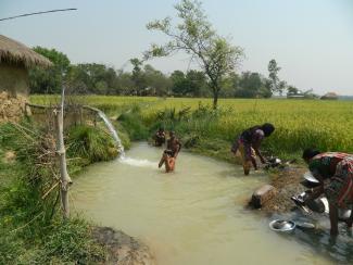 Boro Baski For protection purposes, deep tubewells are often dug inside huts.