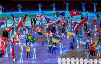 Schlussfeier der Paralympischen Winterspiele 2022 in Peking.