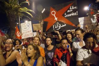 Demonstration für Frauenrechte im Sommer 2012.