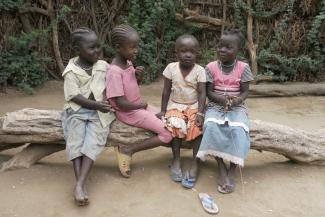 Children in the Kakuma refugee camp in Kenya.