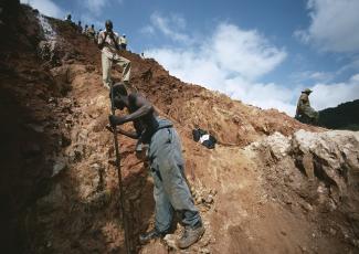 Minenarbeiter in Mosambik: Edelsteine gehören zum Exportprodukt des Landes.