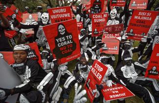 All impacts must be considered: people protesting in Nairobi last year against plans for new power station and coal mining in Kenya.