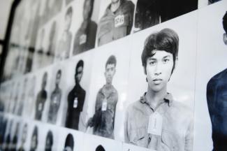 Dokumentation im Genozidmuseum Tuol Sleng in Phnom Penh.