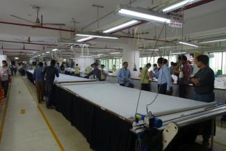 Babylon Garments in Dhaka employs fire safety officer who wear yellow jackets.