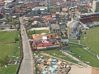 Roseau, die Hauptstadt von Dominica, nach dem Hurrikan Maria im Jahr 2017.
