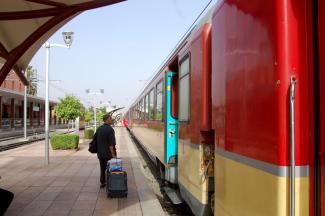 Station platform in Marrakech in Morocco.