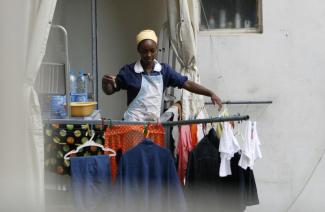 Kassab/picture-alliance/AP Images Ethiopian domestic worker in Beirut.