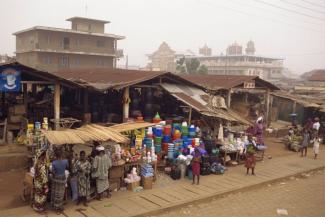 The more people pay taxes, the better: market in Porto Novo, Benin.