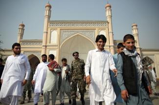Religion has become a politically defining factor in Afghanistan: Eid Gah mosque in Kabul.