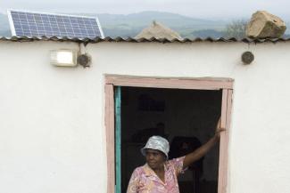 Solar panels make  a difference in Kwazulu Natal, South Africa.