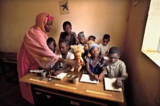 In many African countries, disabled children face a hard life: school for blind and visually-impaired children in Niger.