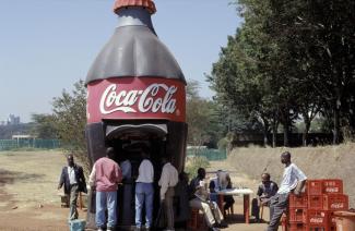 Coca-Cola and other companies market their products aggressively in developing countries and emerging markets, as here in Nairobi, Kenya.