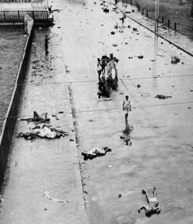 Tote der Teilungsunruhen in Neu-Delhi im August 1947.