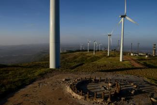 Africa must leapfrog to renewable-energy technology: windfarm near Kenya’s Rift Valley.