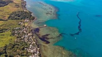 Die Ölpest von 2020 verschmutzte die Küste von Mauritius und den Blue Bay Marine Park.