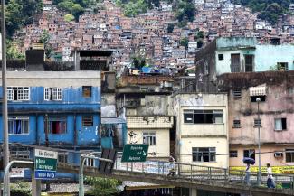 Die Favea Rocinha in Rio de Janeiro.