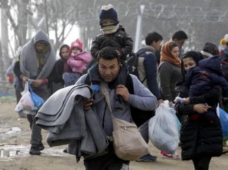 AP Photo/picture-alliance Flüchtlinge in Mazedonien.