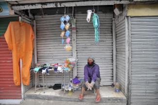 Selling essential goods in Sylhet, Bangladesh in early 2020.