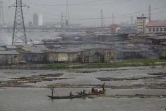 Ocean shore line in Lagos.