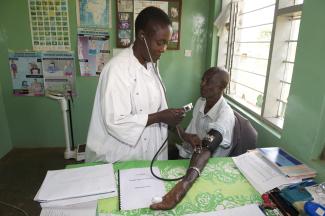 A Tanzanian doctor at work.