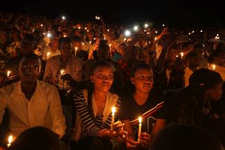 Veranstaltung in Ruandas Hauptstadt Kigali zum Gedenken an den Völkermord von 1994.