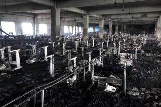Tazreen factory after the November fire.