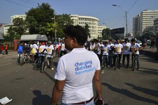 Diabetes-awareness campaign in 2016 in Bangladesh.