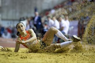 Ekaterina Koneva of Russia, the reigning world indoor triple jump champion, has been suspended for doping before. Now, the whole track and field team is excluded from international competitions.